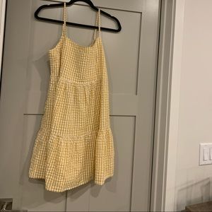 Australia brand cotton on yellow gingham short babydoll dress